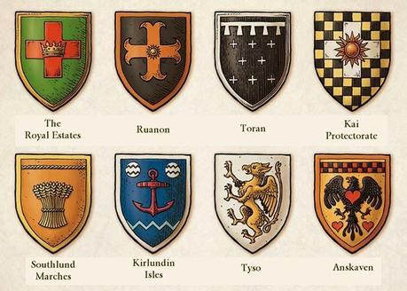Escudos de armas de las provincias de  Sommerlund