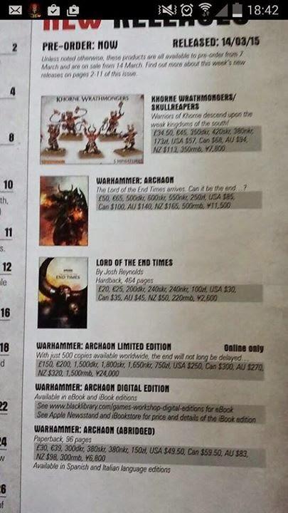 Precios de los pre-pedidos de esta semana,confirmadas