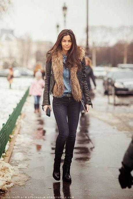 Street Style: Faux Fur Vest