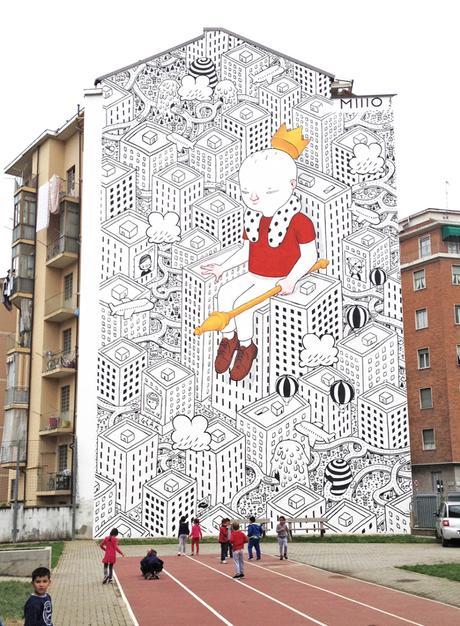 Murales street art de Millo en Turín