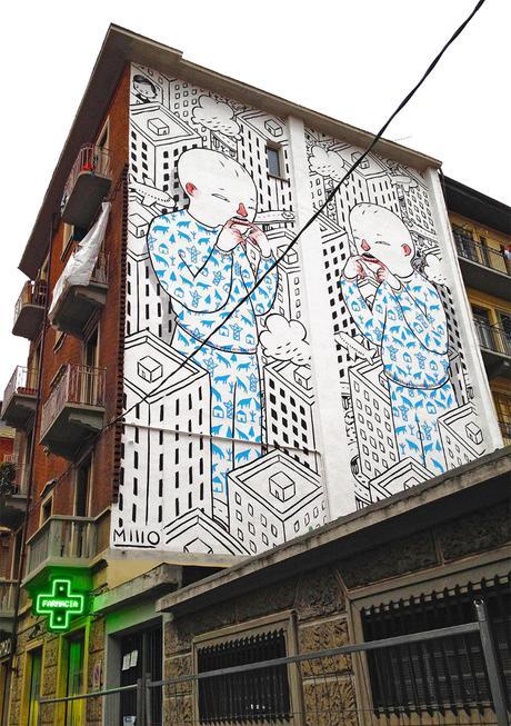 Murales street art de Millo en Turín