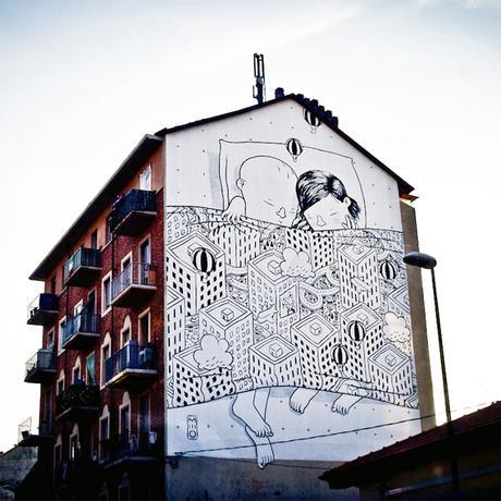 Murales street art de Millo en Turín