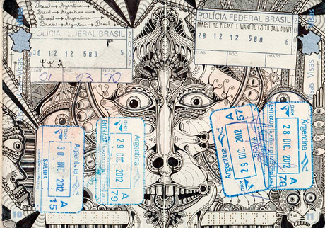 colección Pasaportes del mundo sellos