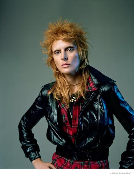 Stella Tennant glam rock para V Magazine