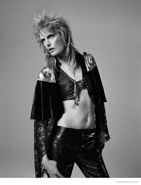 Stella Tennant glam rock para V Magazine