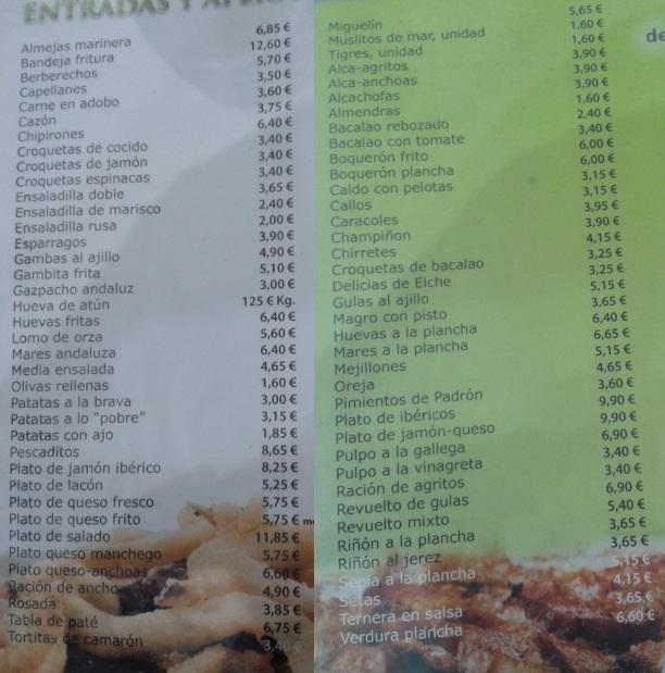 Variedad de entrantes