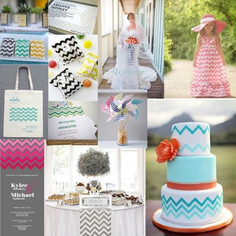 Decoración para bodas en zig zag...¡Viva la primavera en los detalles para bodas!