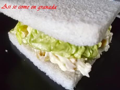Sandwich de ensaladilla de patata y mahonesa #clubsandwich Sandwich de ensaladilla de patata y mahonesa #clubsandwich