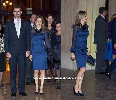 Los Príncipes de Asturias acuden a un concierto en Oviedo. El look de Dña. Letizia