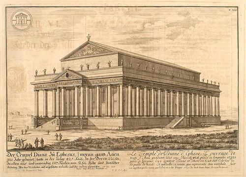 003- El templo de Diana en Efeso-Entwurf einer historischen Architektur 1721- © Universitätsbibliothek Heidelberg