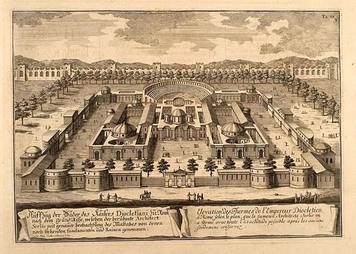 015- Las Temas del emperador Dioclesiano-Entwurf einer historischen Architektur 1721- © Universitätsbibliothek Heidelberg