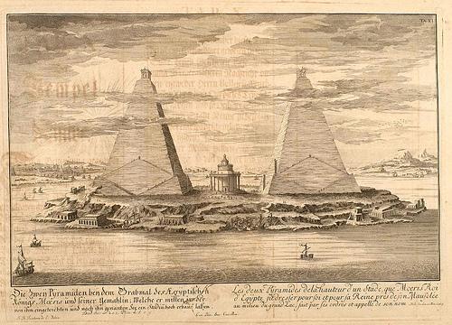007- Piramides de Moeris-Entwurf einer historischen Architektur 1721- © Universitätsbibliothek Heidelberg