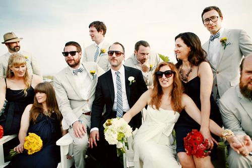 Ramos de colores para la novia y sus amigas