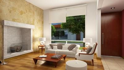 Genuinos 3d Interiores: Casa de Retiro con Sala placentera