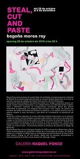 Hoy a las 20:00h inaguracion de la exposicion STEAL, CUT AND PASTE, de Begoña Morea Roy.