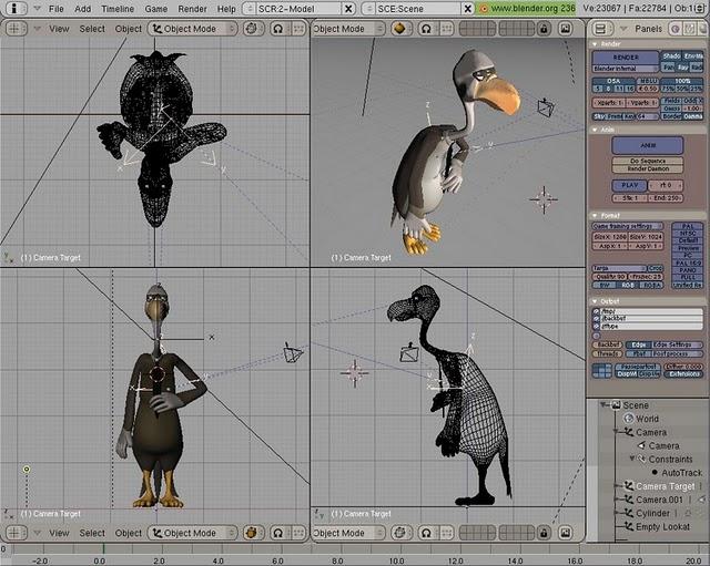 !GRATIS el SOFT 3D Blender 2.54¡, descargable en línea por el Día de la Animación.