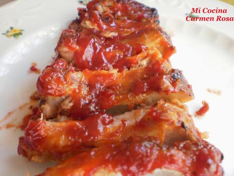 COSTILLAS AL HORNO CON SALSA BARBACOA (BARBACUE RIBS)