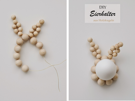 DIY: Adorno para Pascua con bolas de madera