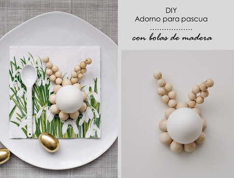 DIY: Adorno para Pascua con bolas de madera