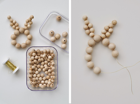 DIY: Adorno para Pascua con bolas de madera