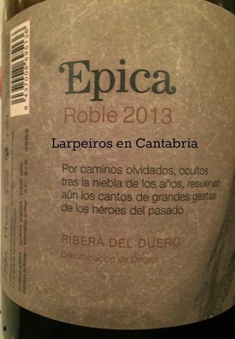 Vino Tinto Épica Roble 2013: Nuevo y Rico