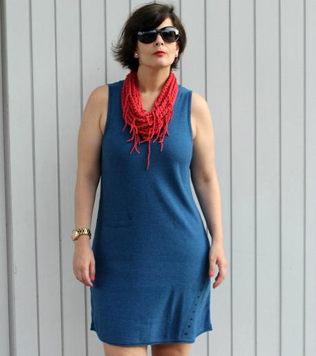 Mis Looks - Vestido azul acero