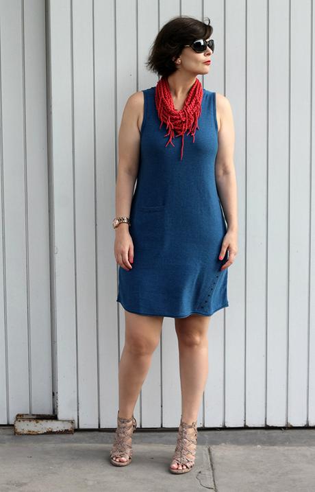 Mis Looks - Vestido azul acero