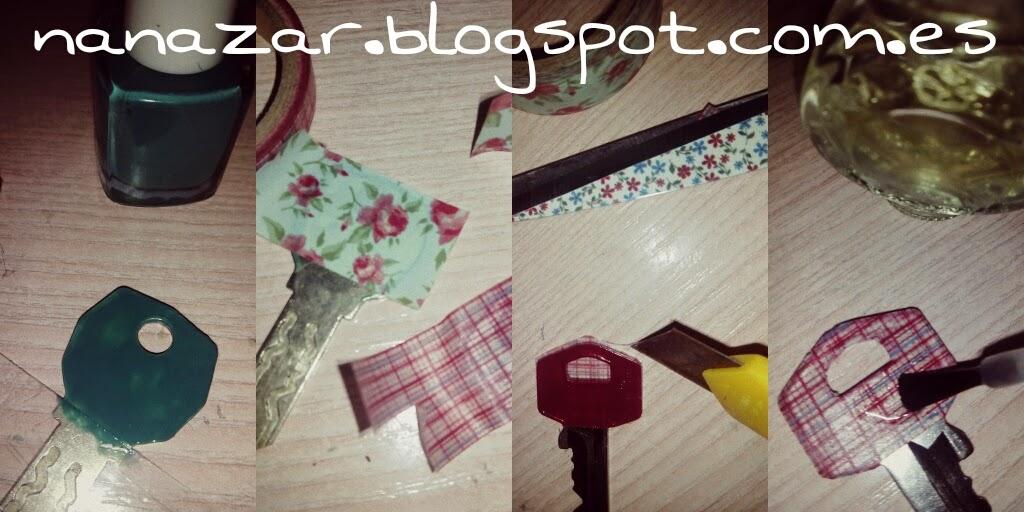 Decorar llaves con Washi Tape