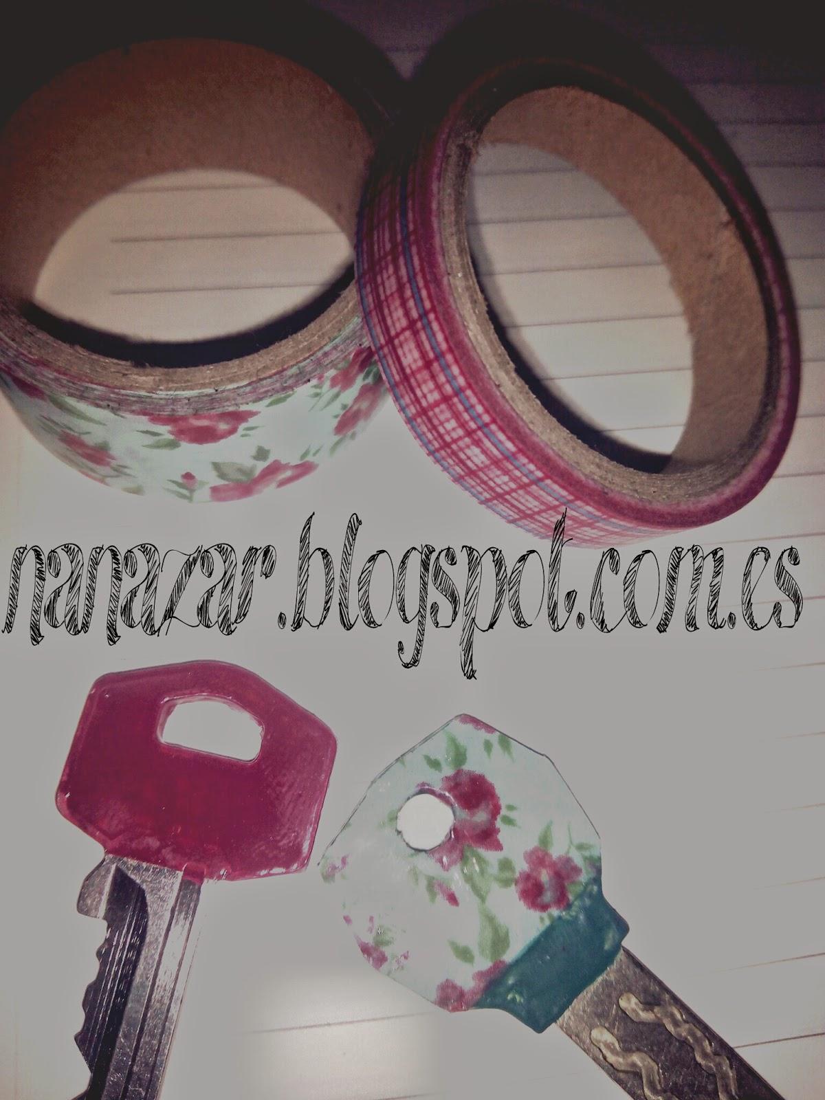 Decorar llaves con Washi Tape