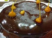 Tarta chocolate avellanas caramelizadas