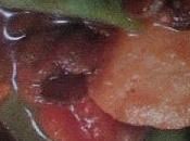 Ensalada tibia lentejas verdura.