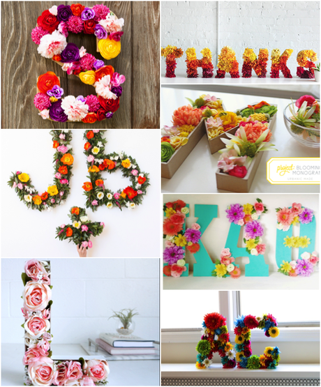 Best flowers monogram DIYs 