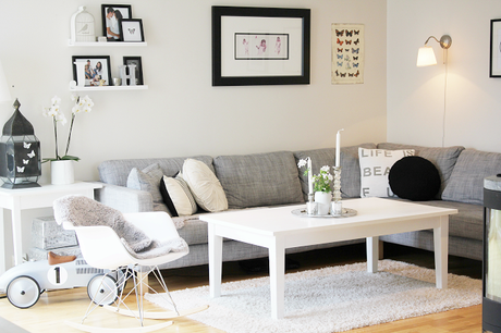 Como decorar un salón acogedor, bonito y romántico nórdico en BLANCO & GRIS Como decorar un salón acogedor, bonito y romántico nórdico en BLANCO & GRIS