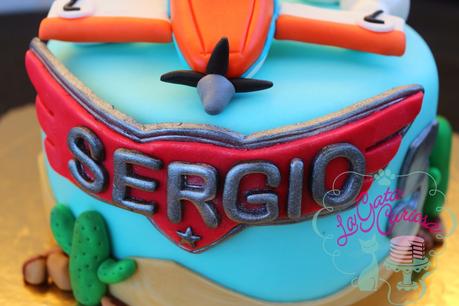 TARTA FONDANT AVIONES PARA SERGIO