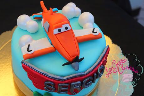 TARTA FONDANT AVIONES PARA SERGIO