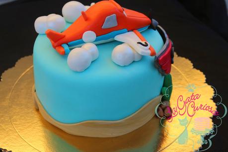 TARTA FONDANT AVIONES PARA SERGIO
