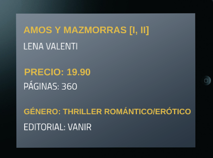 Reseña de Amos y Mazmorras [I,II] Lena Valenti