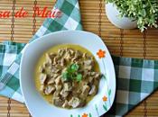 Guiso cerdo salsa maíz