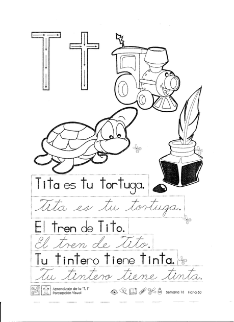 Aprendizaje de la T , t percepción visual