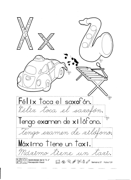 Aprendizaje de la X , x percepción visual