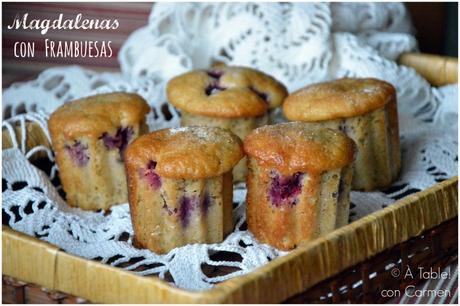 Magdalenas con Frambuesas