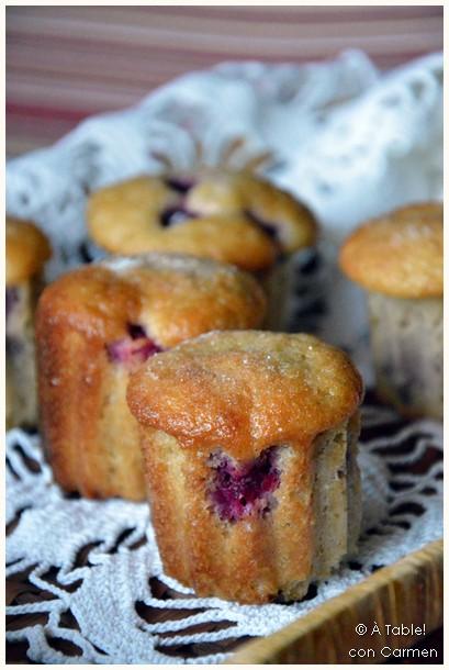 Magdalenas con Frambuesas