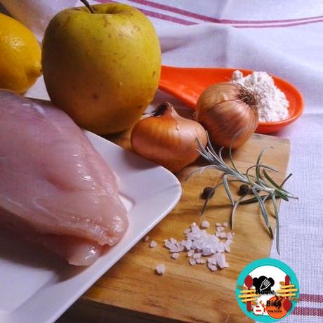 Pollo con curry y manzana