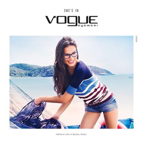 Adriana Lima imagen de Vogue Eyewear