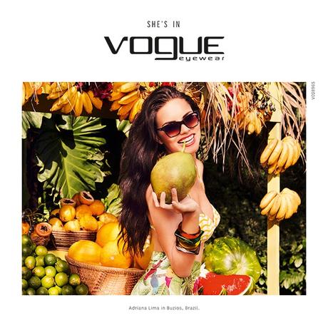 Adriana Lima imagen de Vogue Eyewear