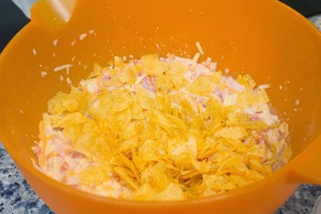 Quiché de chorizo, queso, patatas fritas y bacon Quiché de chorizo, queso, patatas fritas y bacon