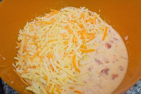 Quiché de chorizo, queso, patatas fritas y bacon Quiché de chorizo, queso, patatas fritas y bacon