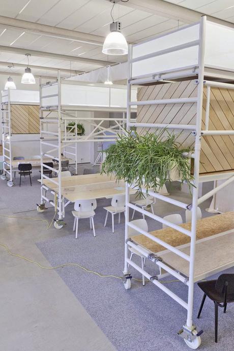 Una oficina flexible mediante sistemas de andamiaje