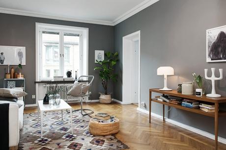 Un apartamento en gris y blanco; Elegancia y modernidad.