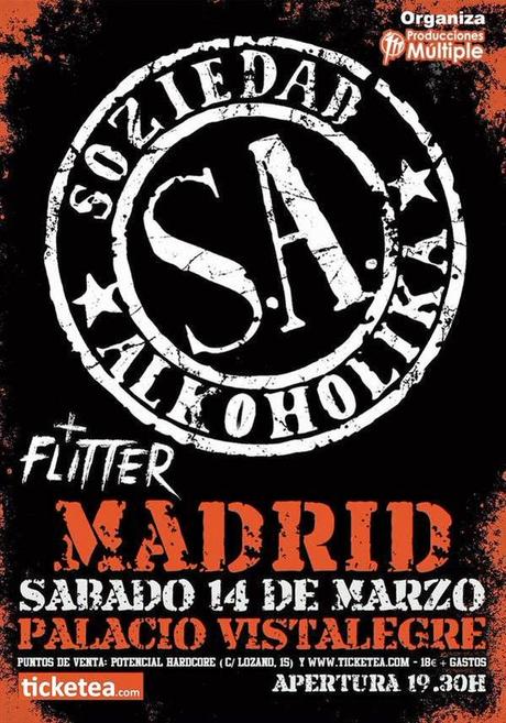 Soziedad Alkoholika:Concierto suspendido de forma arbitraría en Madrid...de nuevo